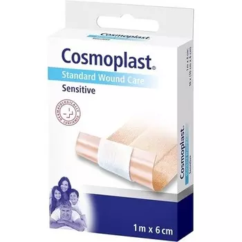 Пластырь для чувствительных ран Cosmoplast 1м х 6см