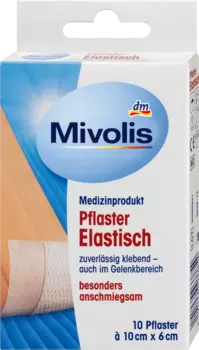 Пластырь-резинка 10 см х 6 см 1м. Mivolis