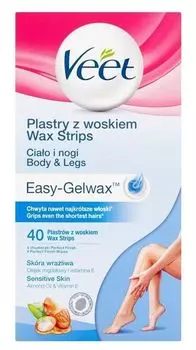 Пластыри для депиляции Veet Easy-Gelwax, 40 шт