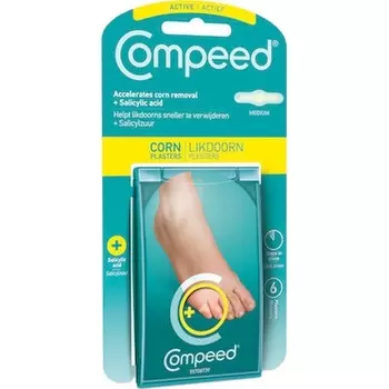 Пластыри для мозолей - средние с салициловой кислотой, 6 шт Compeed