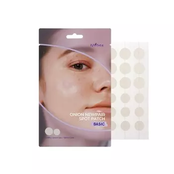 Пластыри от прыщей Onion Newpair Pimple Patch Basic 24 в 2 размерах, водостойкие, для ежедневного использования Isntree