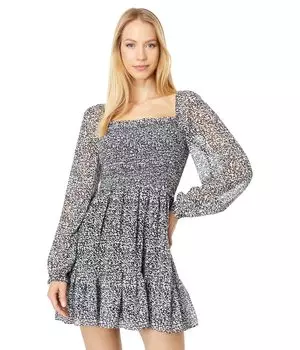 Платье 1.STATE, Long Sleeve Smocked Top Ruffle Hem Dress