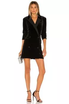 Платье 1. STATE Ruched Velvet Blazer, цвет Rich Black