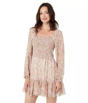 Платье 1.STATE, Square Neck Smocked Bodice Dress