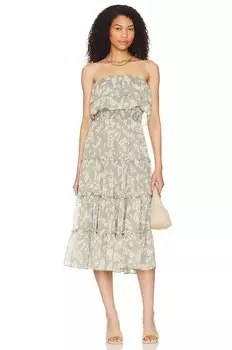 Платье 1. STATE Strapless Ruffle Tiered, цвет Sage