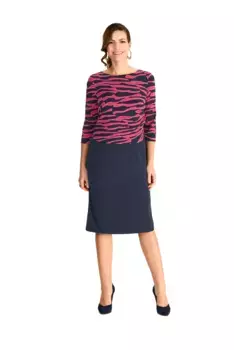 Платье 2-в-1 из коллекции HERMANN LANGE, однотонная юбка, с графическим узором Hermann Lange Collection, розовый