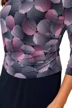 Платье 2-в-1 из коллекции HERMANN LANGE с узорчатым верхом Hermann Lange Collection, синий