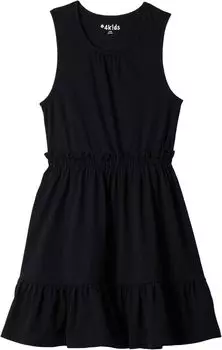 Платье #4kids Essential Tiered Dress (Little Kids/Big Kids), черный