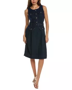 Платье А-силуэта Anne Klein, синий