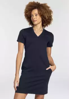 Платье А-силуэта Boysen's, выполненное из трикотажа Milano - НОВАЯ КОЛЛЕКЦИЯ, цвет морской волны