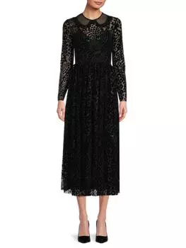 Платье А-силуэта Burnout Midaxi Redvalentino, черный