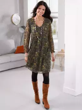 Платье А-силуэта Classic Basics "Платье", цвет Schwarz-Ocker