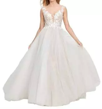 Платье А-силуэта Ethereal Romance цвета слоновой кости/бронзы Watters