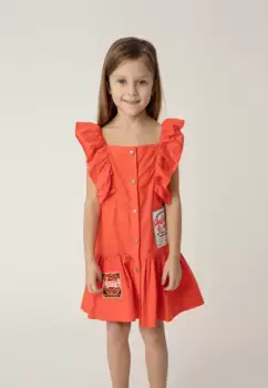 Платье А-силуэта Gulliver с рюшами, белый