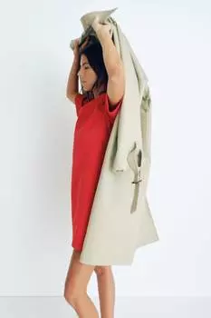 Платье А-силуэта H&M, красный