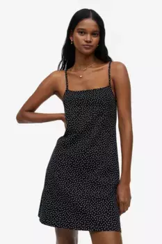 Платье а-силуэта из джерси H&M, черный