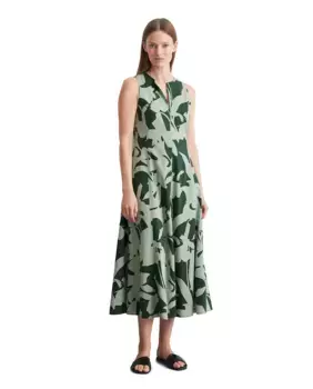 Платье А-силуэта из поплина без рукавов с лиоцеллом Tencel MARC O'POLO, зеленый