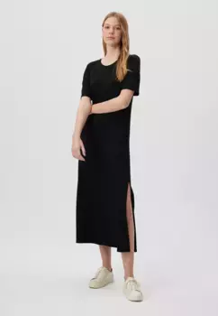 Платье А-силуэта Mavi "MIDI JERSEY DRESS", трикотажное платье, черный