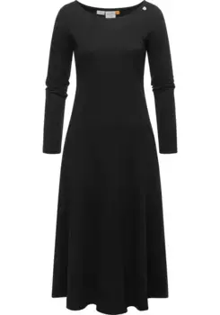 Платье А-силуэта Ragwear "Appero Long", стильное зимнее платье с длинными рукавами, черный