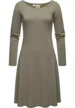Платье А-силуэта Ragwear "Appero", стильное зимнее платье с длинными рукавами, зеленый