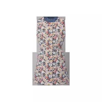 Платье А-силуэта с цветочным жаккардом Louis Vuitton, синий