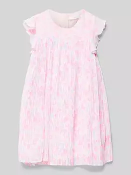 Платье А-силуэта с оборками на рукавах s.Oliver RED LABEL, розовый