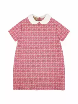 Платье А-силуэта Square G Gucci, розовый