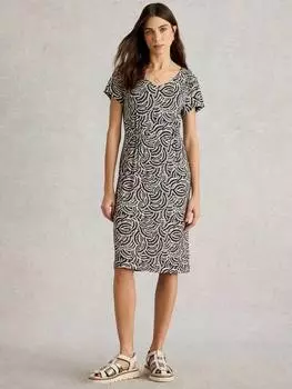 Платье а-силуэта tallie длиной до колен White Stuff, темно-синий/разноцветный