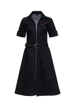 Платье А-силуэта в аутентичном стиле рокабилли 50-х годов QUEEN KEROSIN, черный