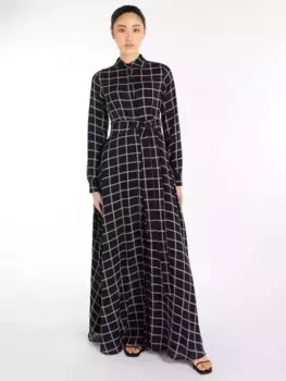 Платье Aab Nautical Check Maxi, цвет black/multi