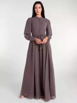 Платье Aab Plaid Print Maxi, цвет brown/multi