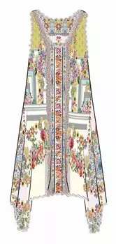 Платье Abeline (комбинация) разноцветного цвета Johnny Was, мультиколор