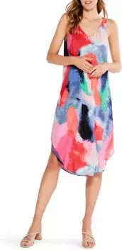 Платье Абстрактного Искусства NIC+ZOE, цвет Pink Multi