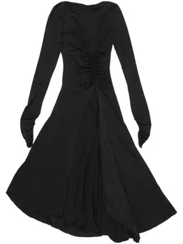 Платье Acne Studios с длинными рукавами, черный