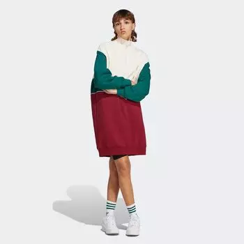 платье adicolor Next adidas Originals, цвет wonder white/collegiate burgundy/collegiate green