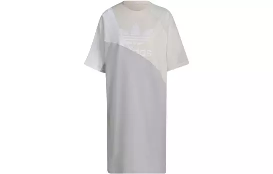 Платье ADICOLOR с короткими рукавами женское желтое Adidas Originals