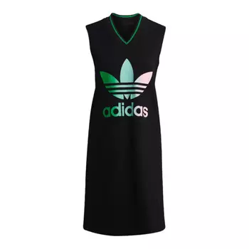 Платье Adidas Originals Adicolor 70s V-Neck, черный