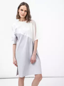 Платье adidas Originals Tee Wonder, белый/серо-голубой