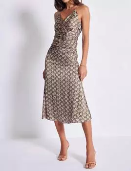 Платье Adria со сборками спереди и принтом «клевер» bishop + young, цвет clover print