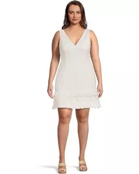 Платье Adrianna Papell 3d Petal Crepe Short Dress, слоновая кость