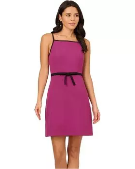 Платье Adrianna Papell Bow Crepe Short Dress, цвет Plum Berry