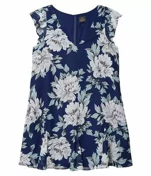 Платье Adrianna Papell, Floral Chiffon Goddet Shift Dress