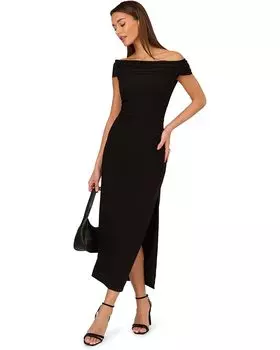 Платье Adrianna Papell Matte Jersey Long Dress, черный