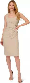 Платье Adrianna Papell Metallic Knit Midi Dress, цвет Champagne