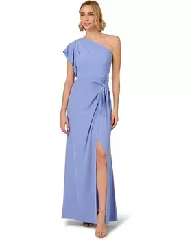 Платье Adrianna Papell One-Shoulder Gown, цвет Peri Cruise