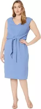 Платье Adrianna Papell Plus Size Rio Knit Draped Tie Sheath Dress, цвет Lavendar Lake