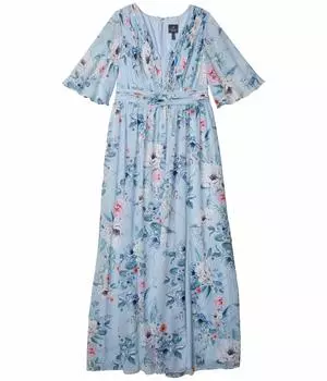 Платье Adrianna Papell, Printed Floral Chiffon Gown