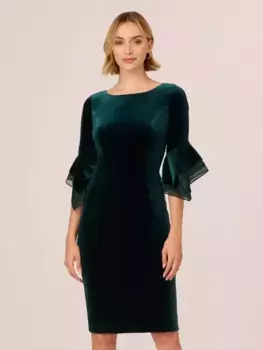 Платье Adrianna Papell Velvet Bell Sleeve