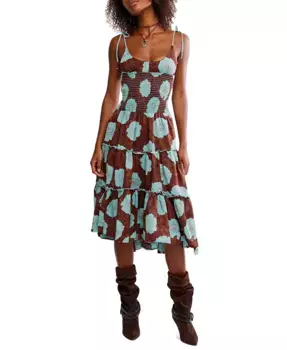 Платье Adriel Midi Free People, коричневый