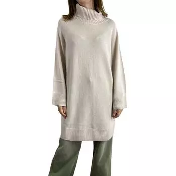 Платье AE с длинными рукавами, женское, светло-абрикосового цвета ARMANI EXCHANGE, Light Apricot